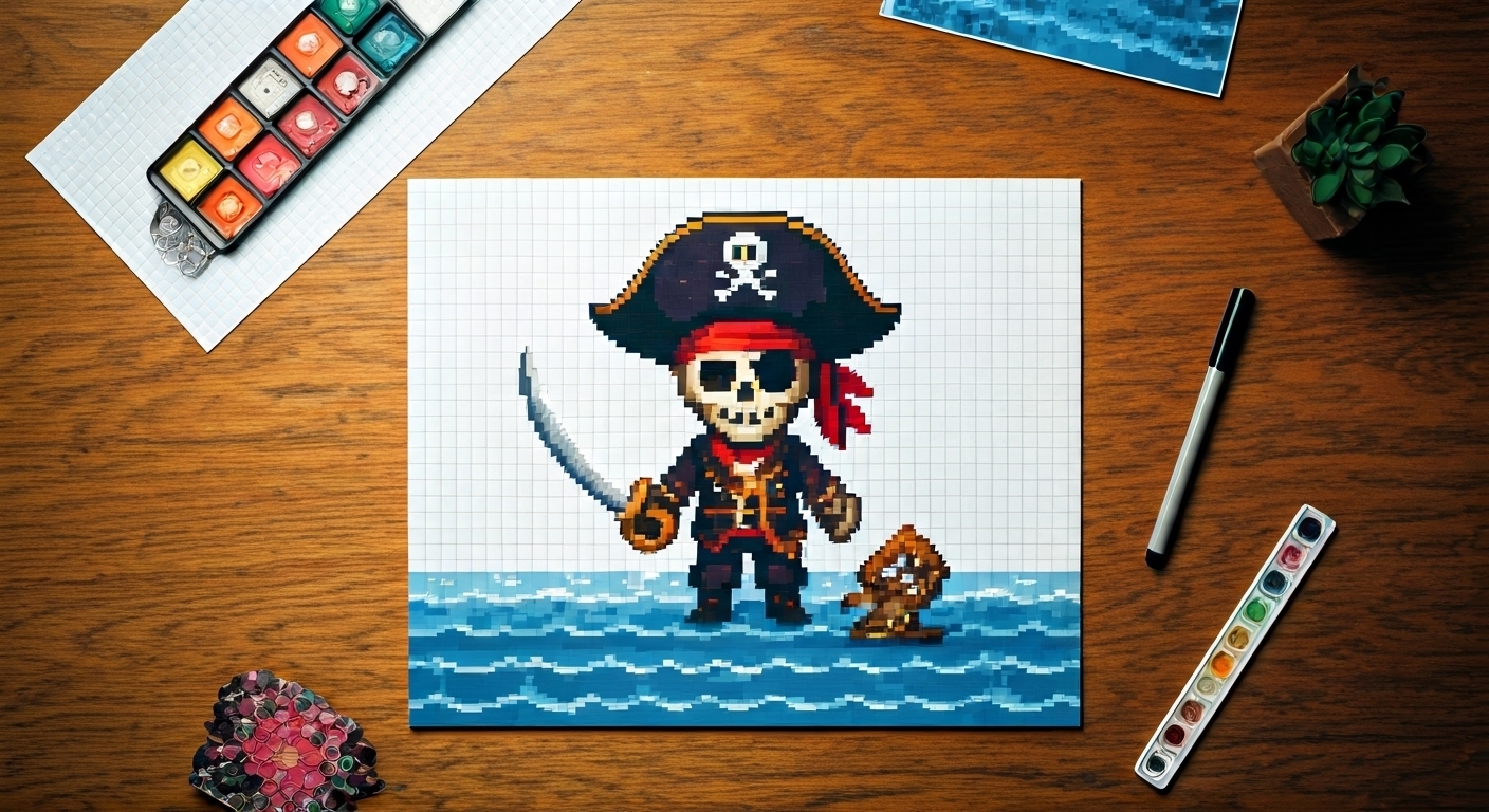 One Piece pixel art