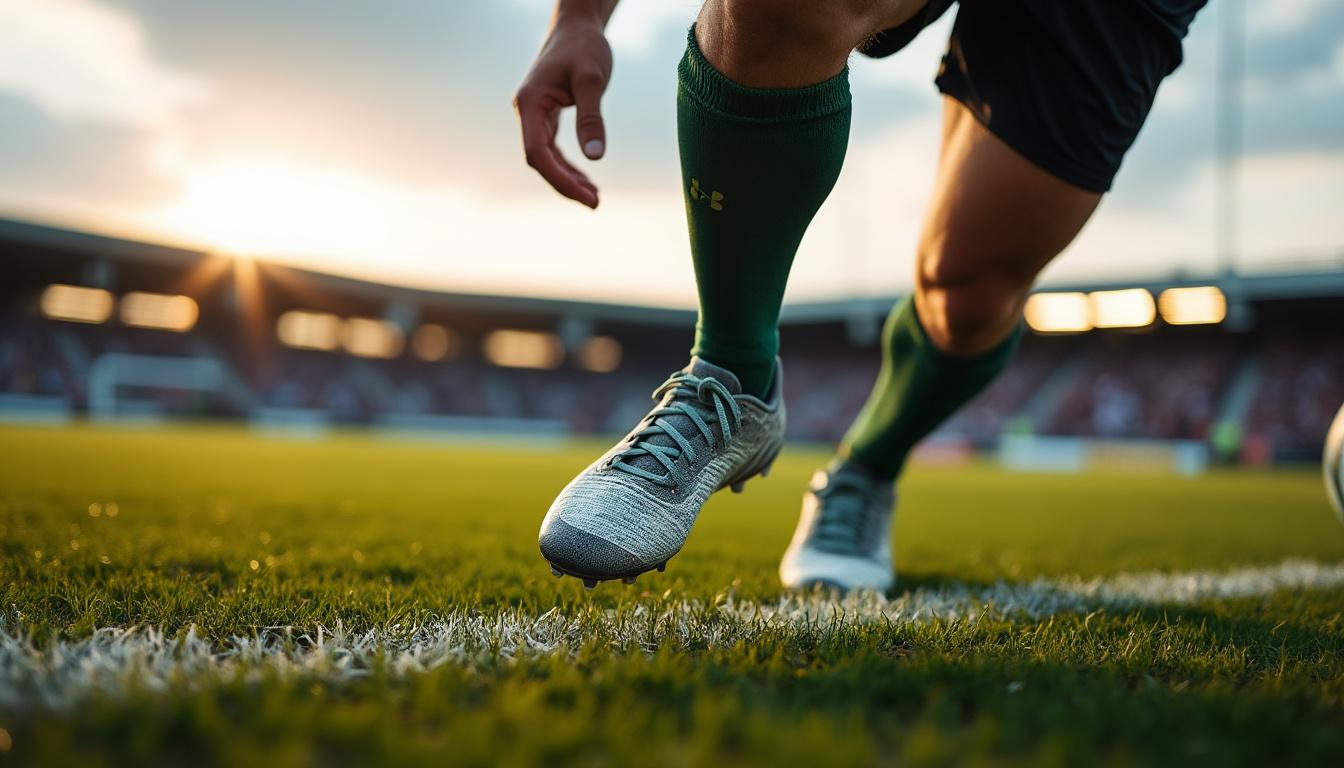 découvrez les avantages des crampons ua nitro low d rugby pour homme, alliant confort, performance et adhérence optimale sur le terrain. parfaits pour les joueurs cherchant à améliorer leur jeu, ces crampons offrent une technologie innovante pour un soutien inégalé et une traction supérieure, vous permettant de donner le meilleur de vous-même lors de chaque match.