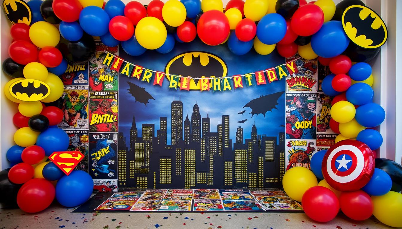 découvrez des idées de décorations époustouflantes pour organiser une fête inoubliable sur le thème des super héros, parfaite pour émerveiller les enfants et créer une ambiance magique.