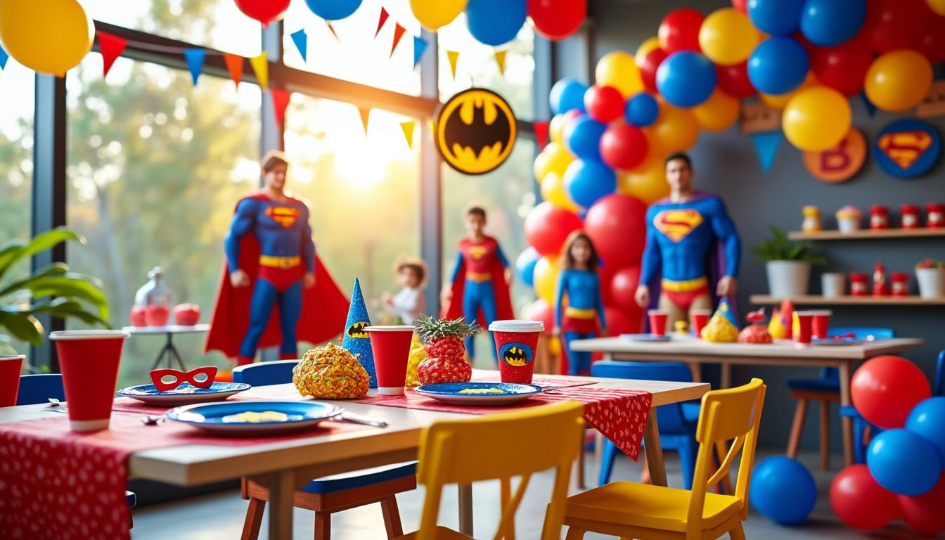 découvrez des idées de décorations époustouflantes pour organiser une fête inoubliable sur le thème des super héros, parfaite pour émerveiller les enfants et créer une ambiance magique.
