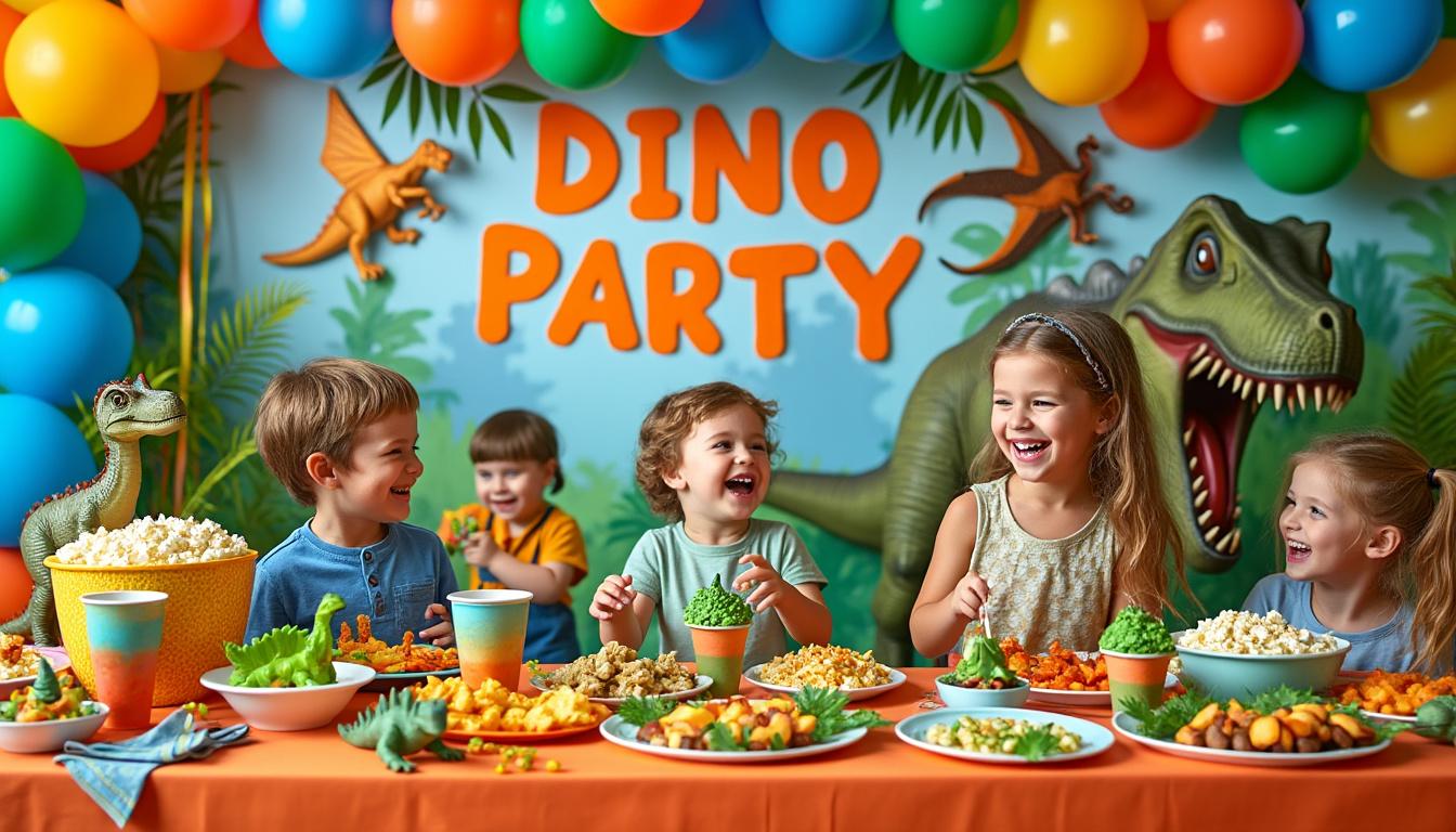 découvrez les meilleures recettes thématiques dinosaures pour une fête d'enfants inoubliable, alliant saveurs et amusement pour petits paléontologues en herbe.