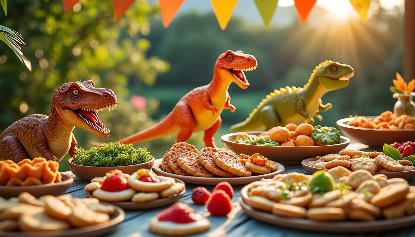 découvrez les meilleures recettes thématiques autour des dinosaures pour une fête d'enfants inoubliable, amusante et délicieuse qui ravira petits et grands.