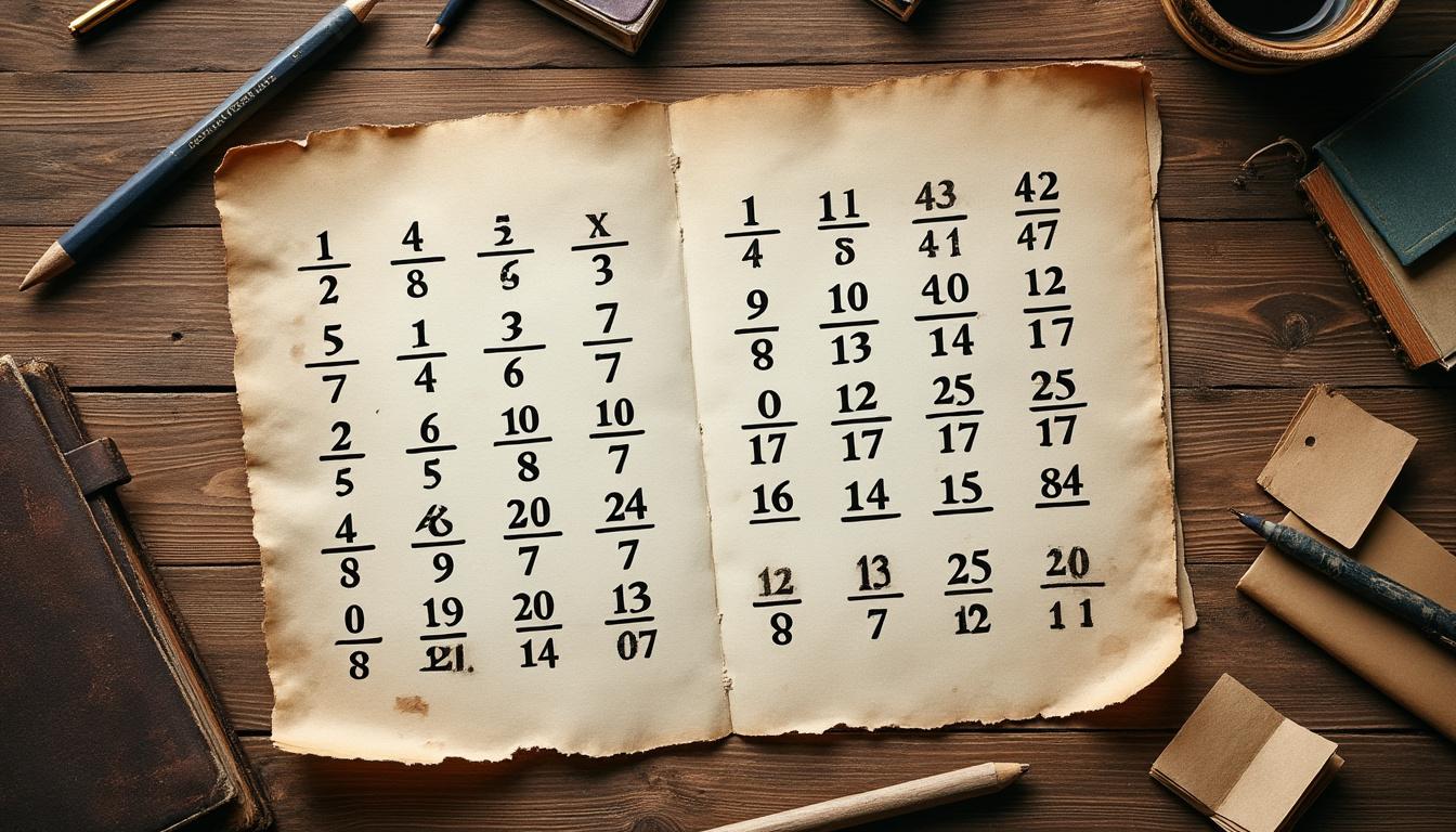 découvrez comment un tableau de fraction peut vous aider à maîtriser facilement les fractions complexes et simplifier vos calculs mathématiques.