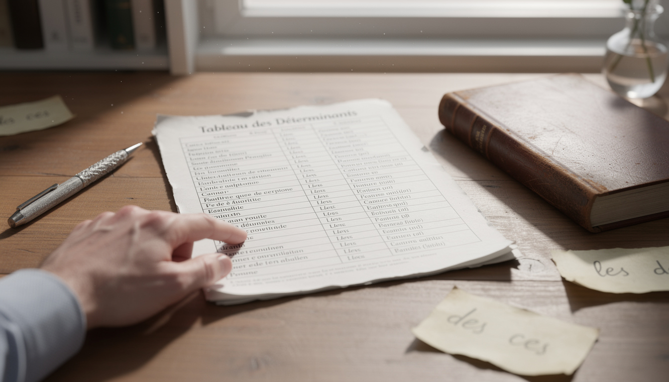 découvrez comment éviter les erreurs fréquentes en français en maîtrisant votre tableau des déterminants, un outil essentiel pour améliorer votre grammaire et votre écriture.