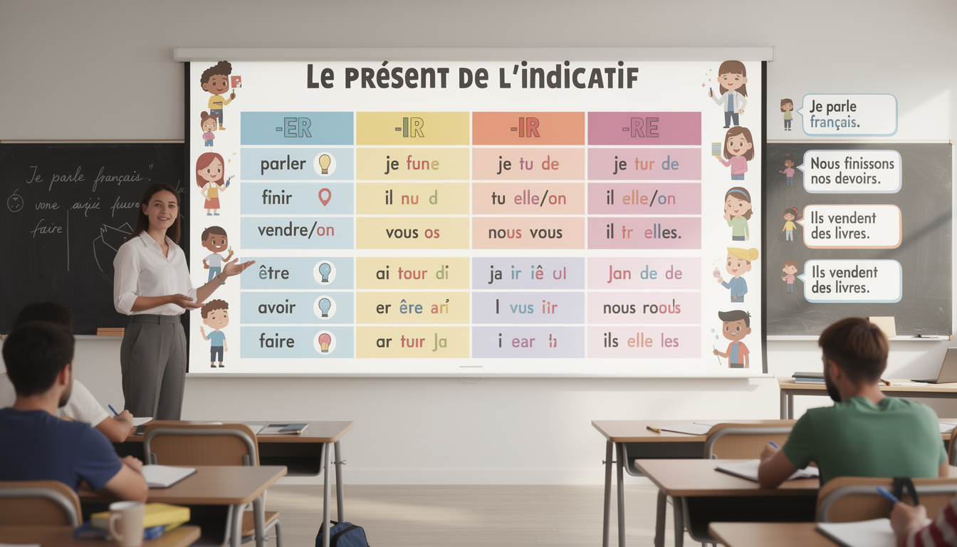 découvrez comment créer une carte mentale efficace et visuelle du présent de l'indicatif pour mieux comprendre et retenir les conjugaisons en français.