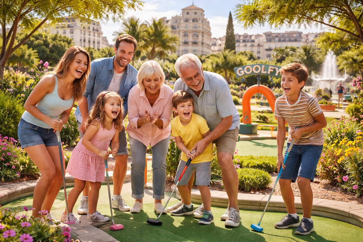 découvrez goolfy à montpellier, le lieu idéal pour des moments de loisirs en famille mêlant fun et convivialité autour du mini-golf.